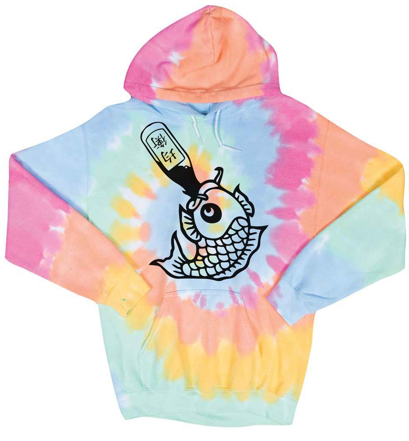 Drunk Like Fish Tie Dye Hoodie