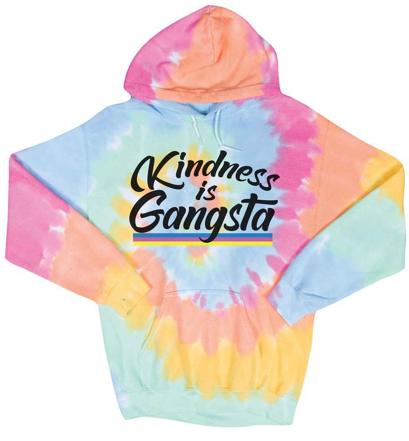 Kindness is Gangsta Tie Dye Hoodie