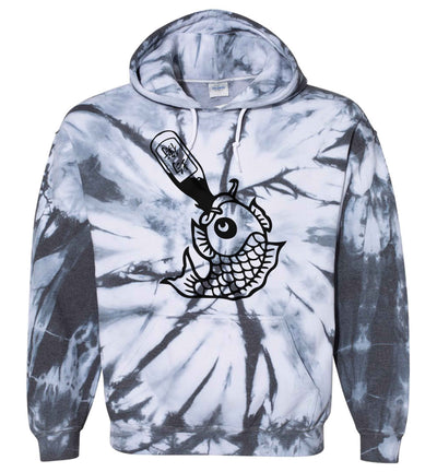 Drunk Like Fish Tie Dye Hoodie