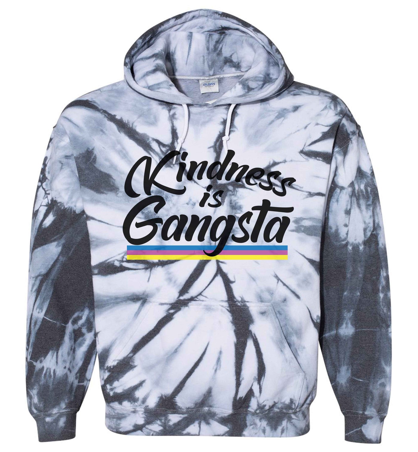 Kindness is Gangsta Tie Dye Hoodie