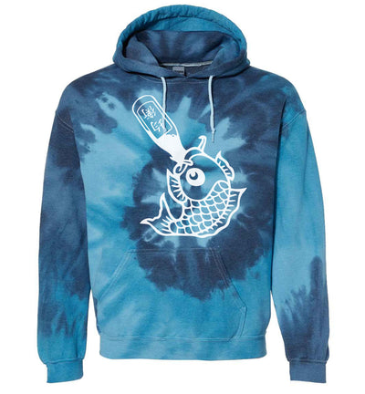 Drunk Like Fish Tie Dye Hoodie