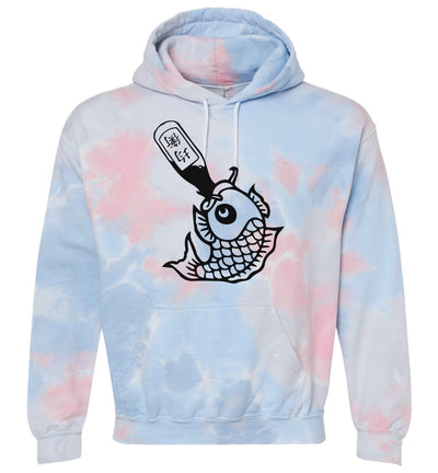 Drunk Like Fish Tie Dye Hoodie