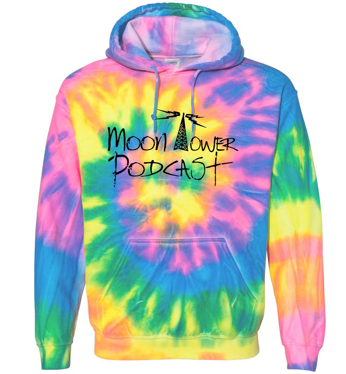 Moon Tower Podcast Tie Dye Hoodie