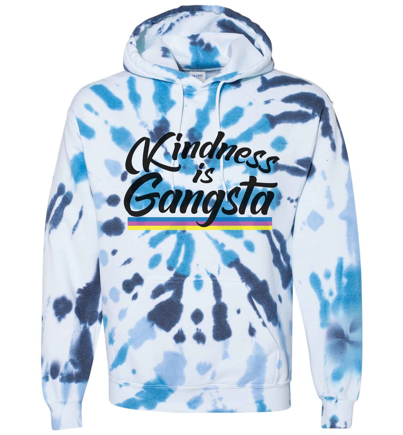 Kindness is Gangsta Tie Dye Hoodie