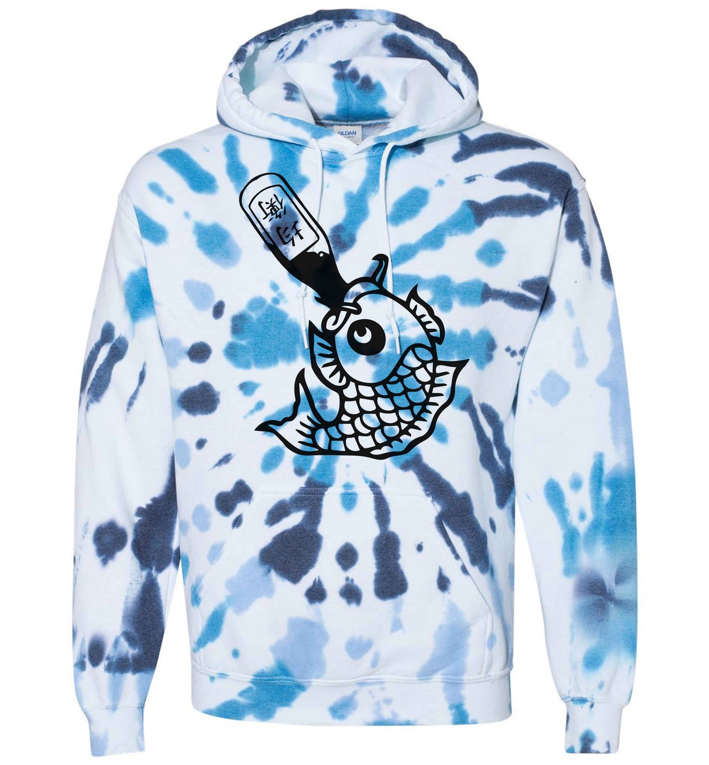 Drunk Like Fish Tie Dye Hoodie