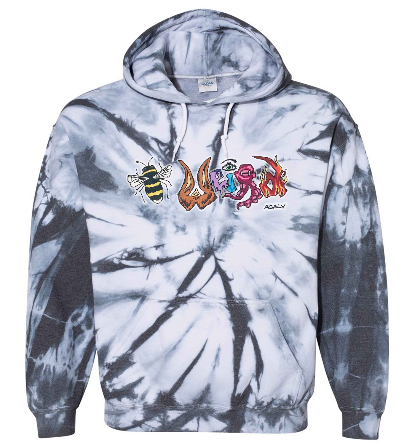 Be Weird Tie Dye Hoodie