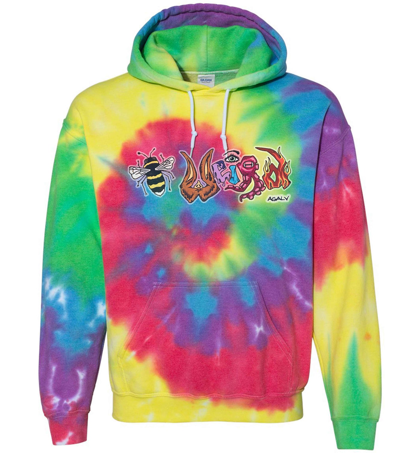 Be Weird Tie Dye Hoodie