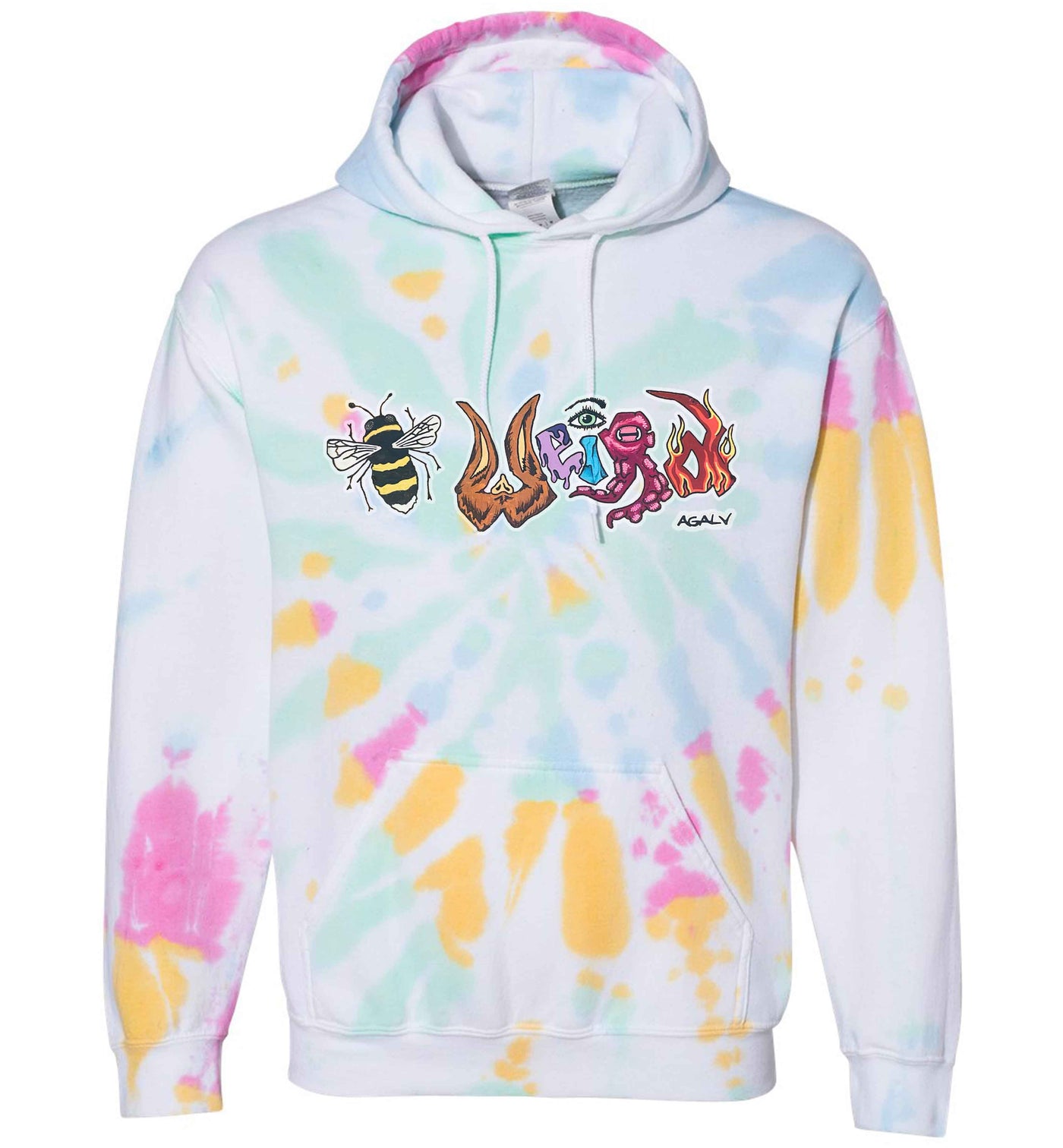 Be Weird Tie Dye Hoodie