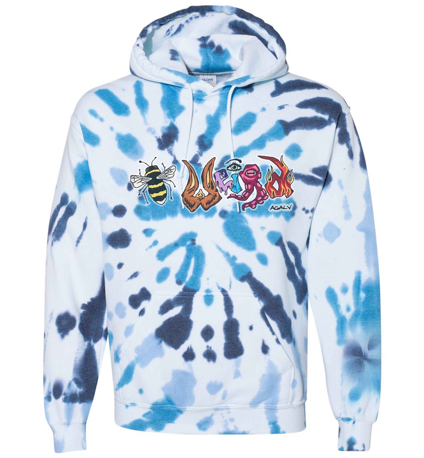 Be Weird Tie Dye Hoodie