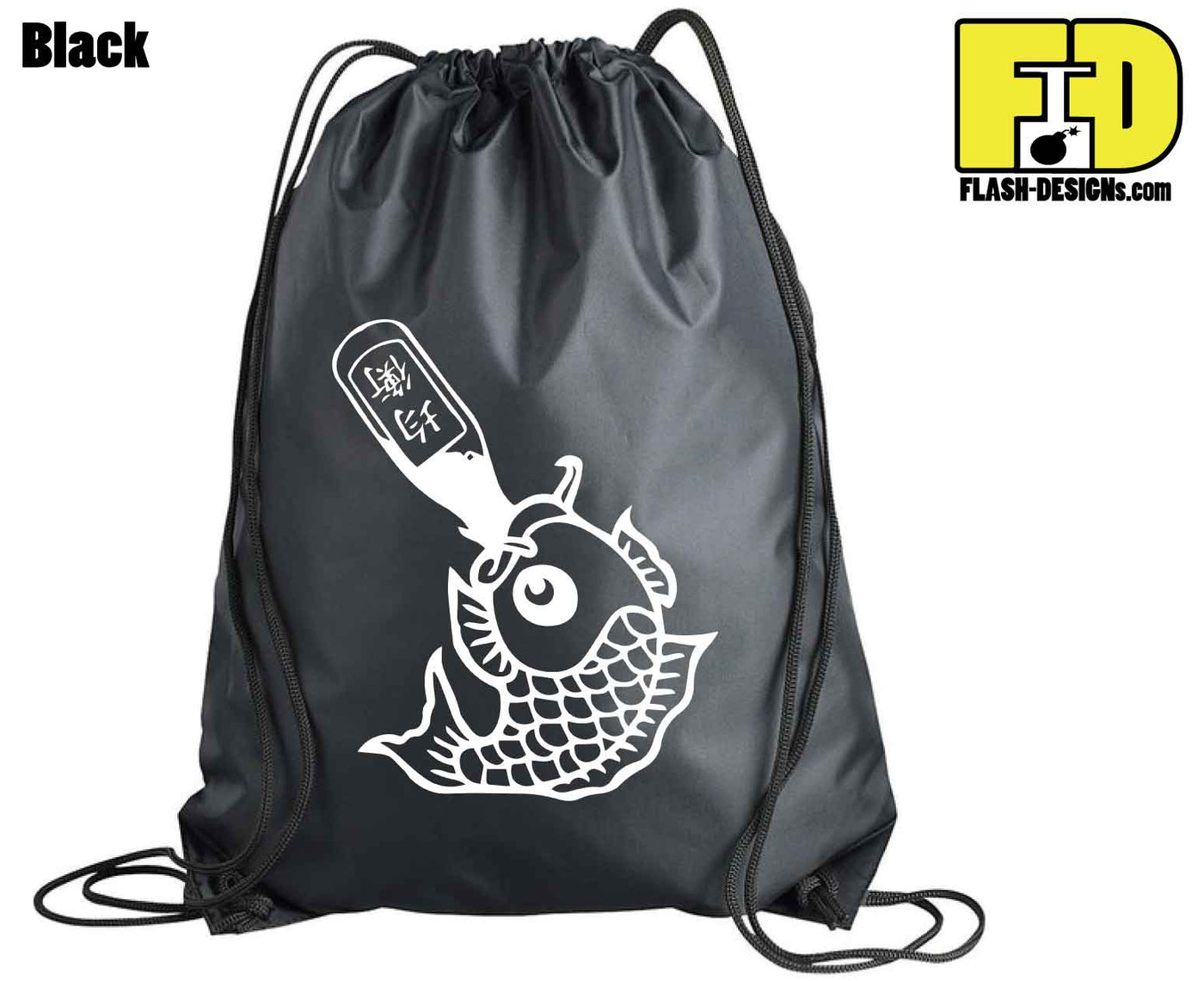 Drunk Like Fish - Drawstring Backpack