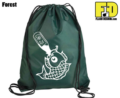 Drunk Like Fish - Drawstring Backpack