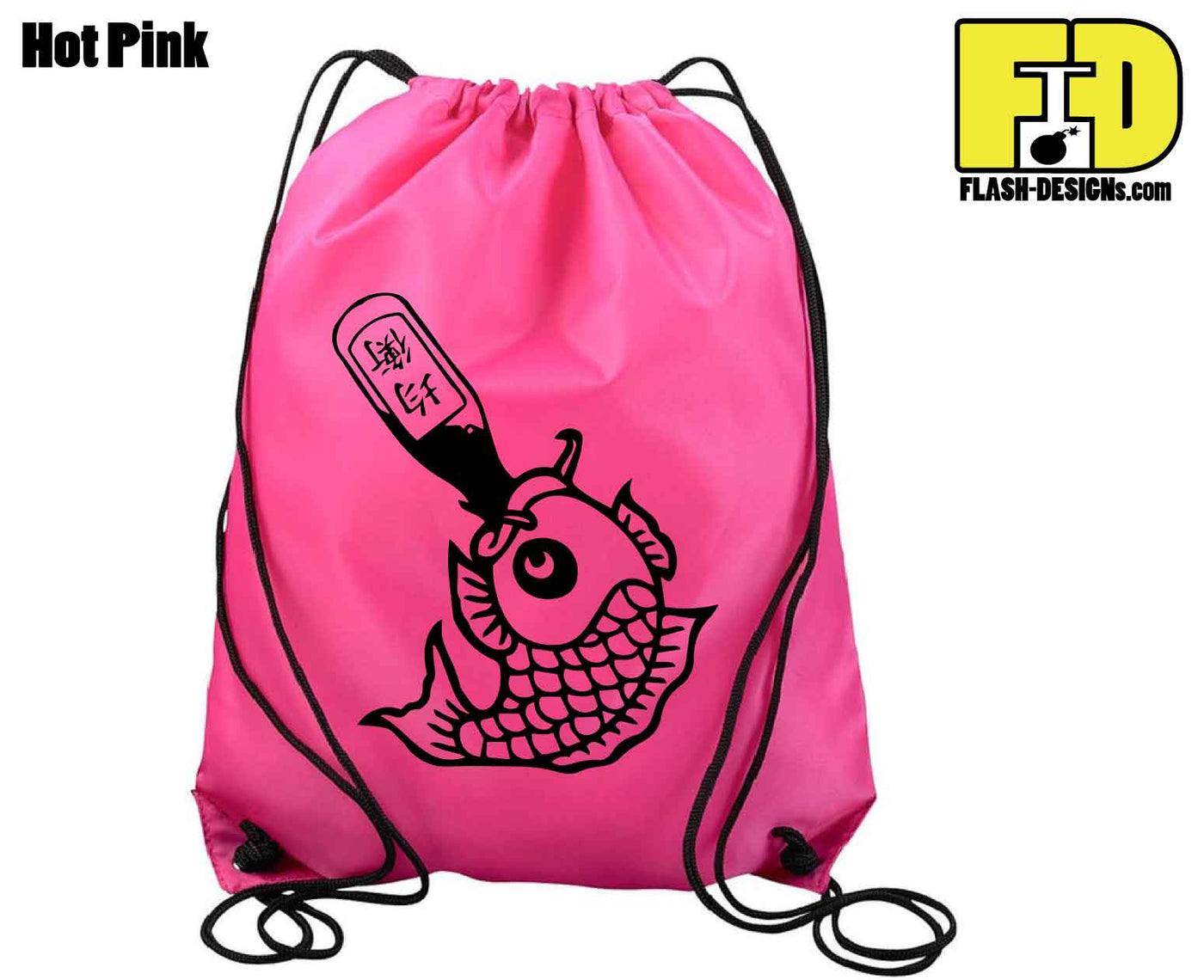 Drunk Like Fish - Drawstring Backpack