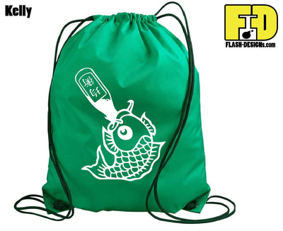 Drunk Like Fish - Drawstring Backpack