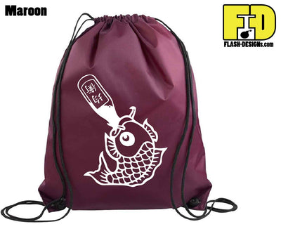 Drunk Like Fish - Drawstring Backpack