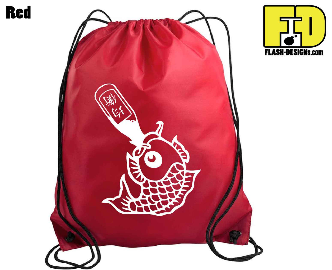 Drunk Like Fish - Drawstring Backpack