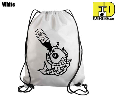 Drunk Like Fish - Drawstring Backpack